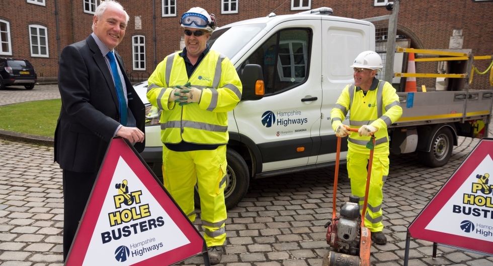 Pothole Busters with Cllr Perry