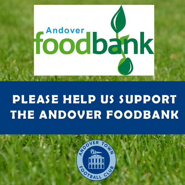 Andover Town FC ask for donations for the Andover Foodbank