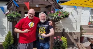 Adam Butterfield and Paul Fry at Red Lion Overton Comic Fest