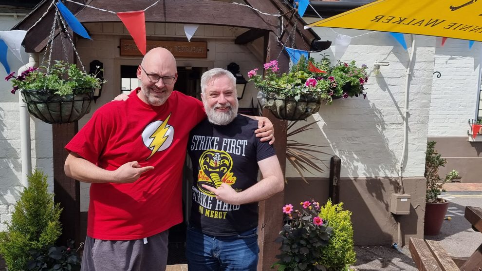 Adam Butterfield and Paul Fry at Red Lion Overton Comic Fest