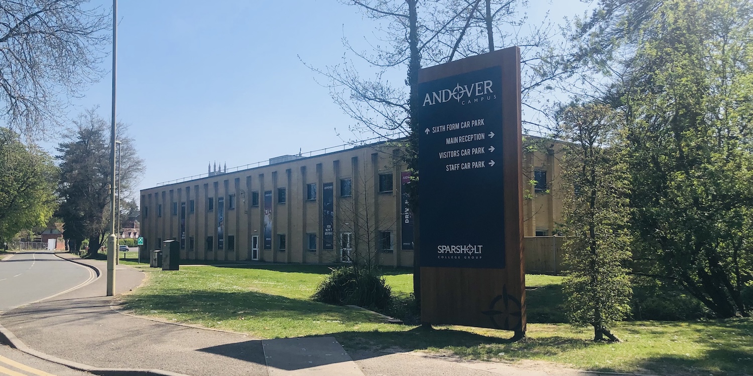 Andover College - Rear with Sign