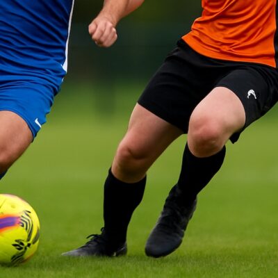 Football Match Players with Ball