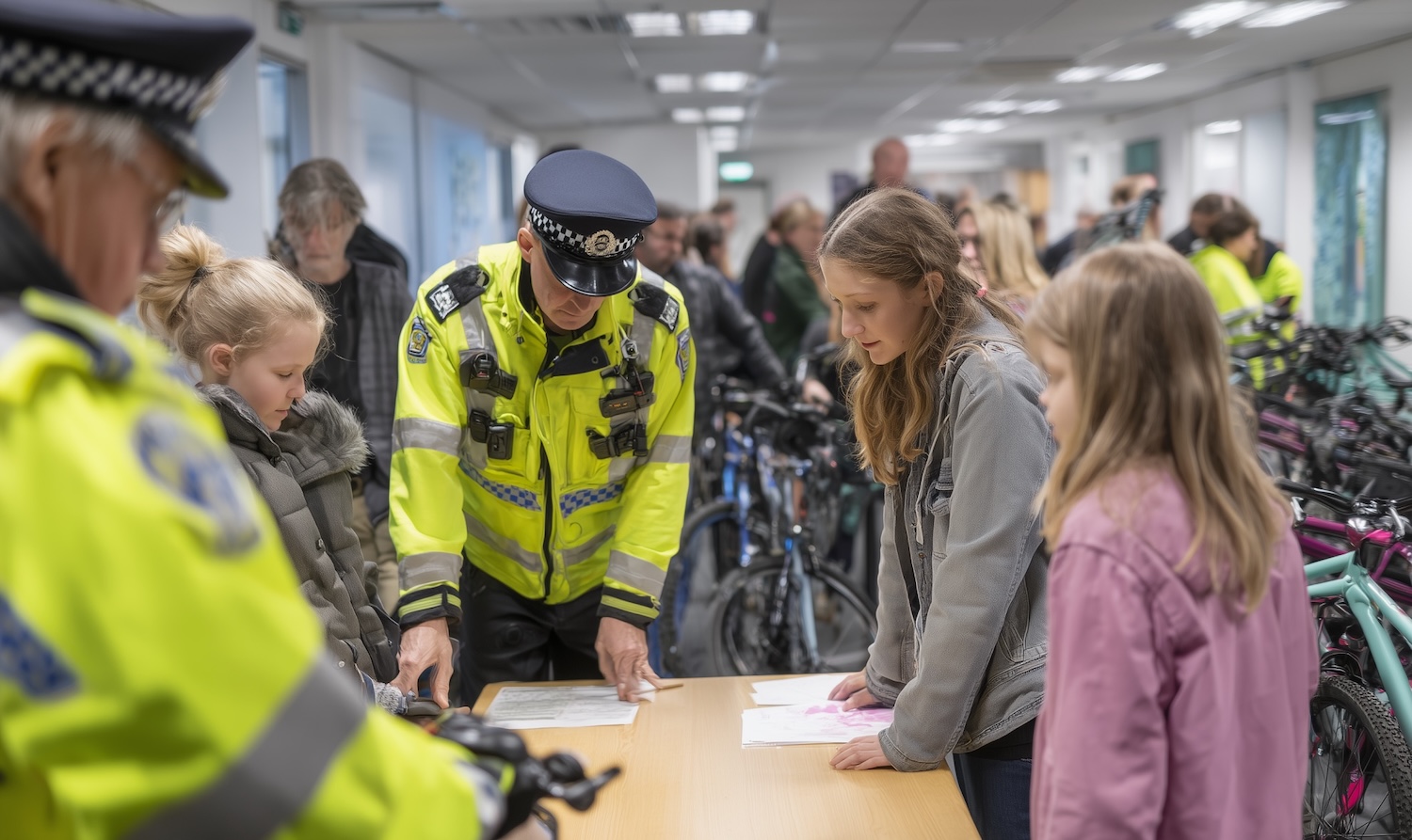 Bike Marking Session by Police Inside