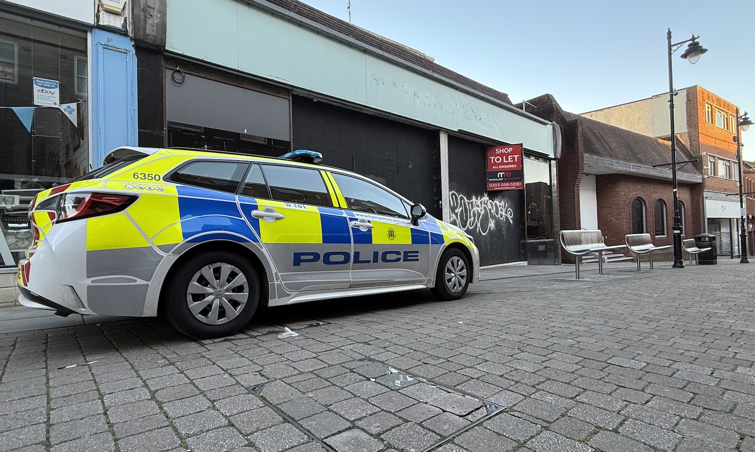 Police Car Outside M&S Andover