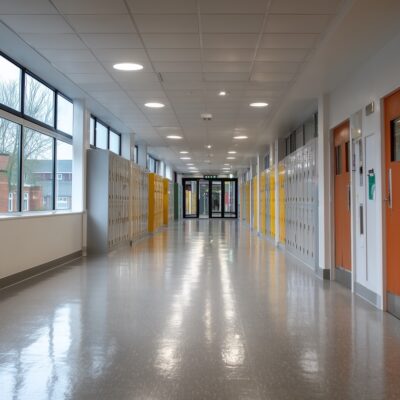 UK Secondary School Hallway