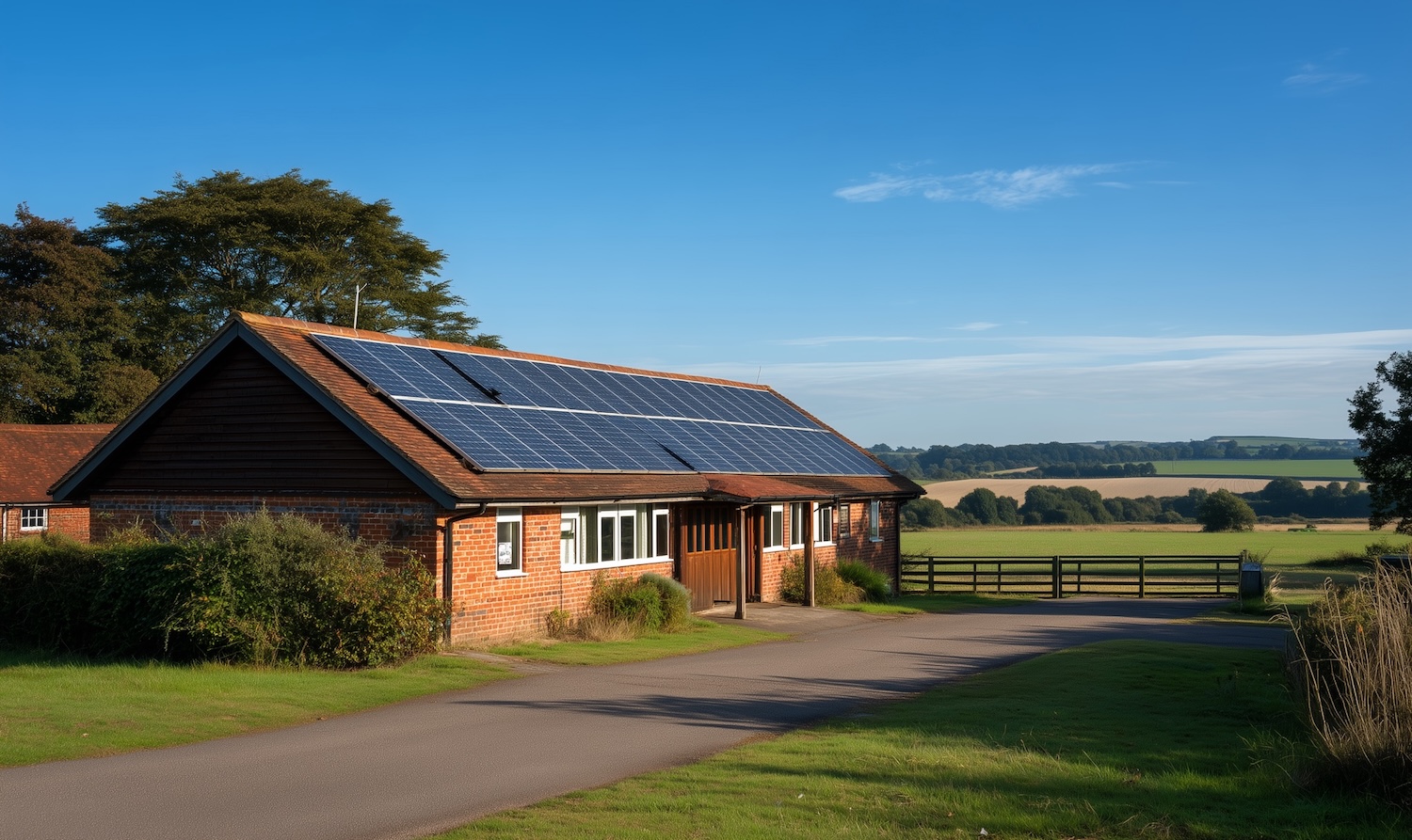 Rural Community Hall with Solar Panels