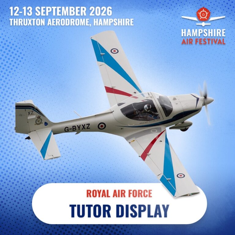 RAF Tutor Display Team Confirmed for Inaugural Hampshire Air Festival