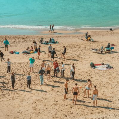 photo of people on shore